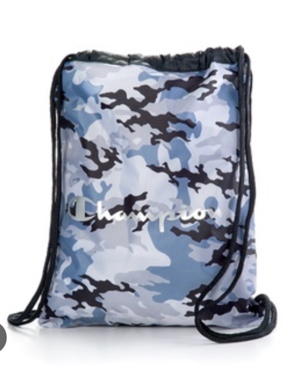 Champion Camo&Black Double Up Drawstring Backpack Carry Sack NWT
